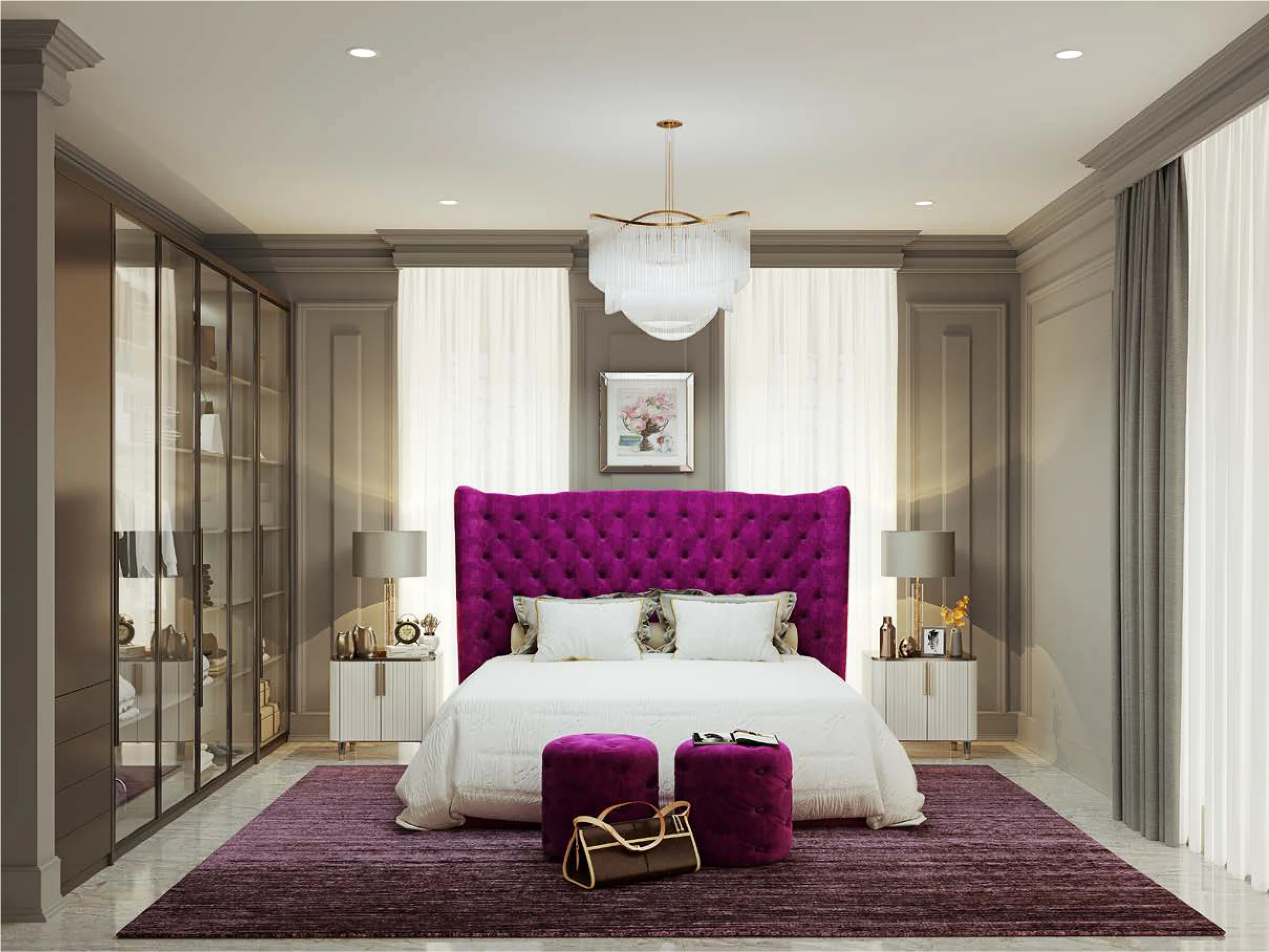 Master bedroom — Willow residence.