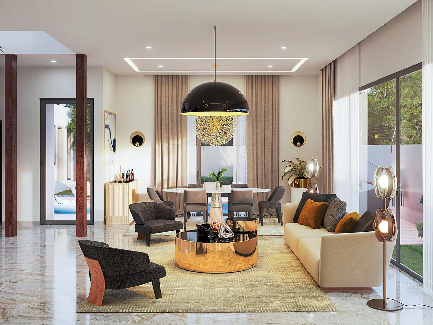Dining area — Maple residence.